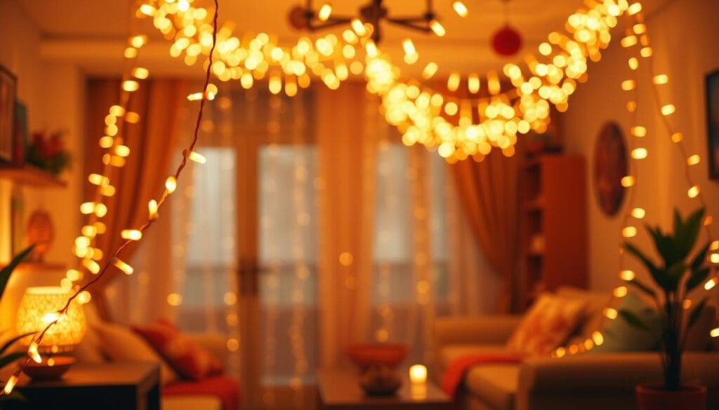 Diwali string lights decoration