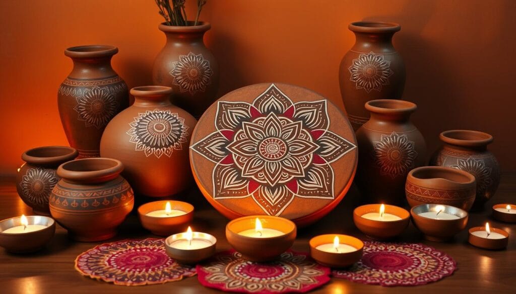 Diwali terracotta decor