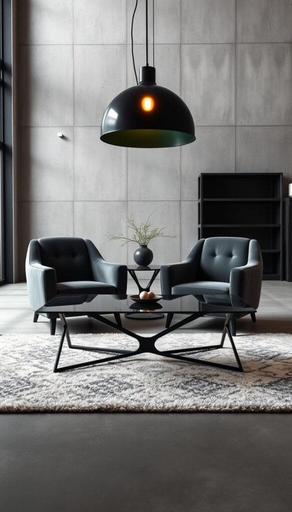 Edgy decor with balanced scale