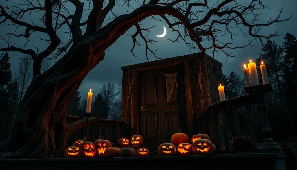 Halloween front door decorations