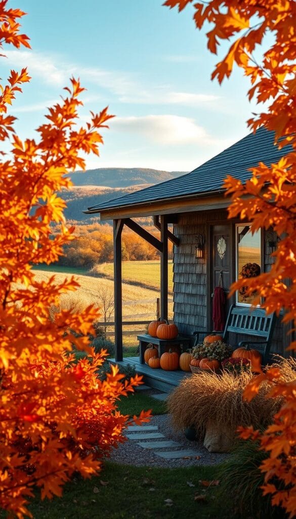 Kentucky farmhouse decor in autumn