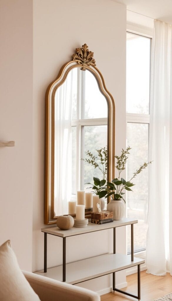 Mirrors for small space decorating tips