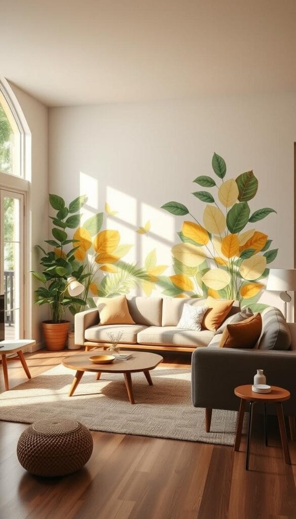 affordable home decor ideas with digital wallpaper