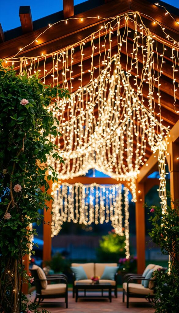 arbor lighting ideas