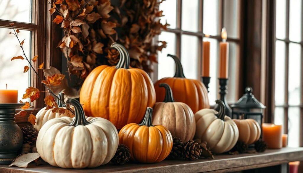 autumn home decor ideas with pumpkins