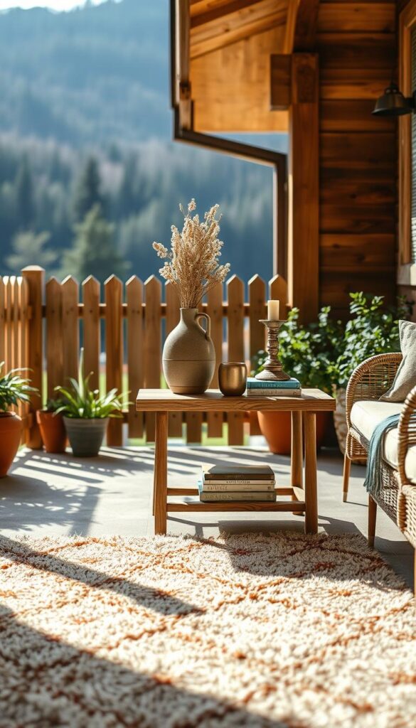 chalet chic geometric decor