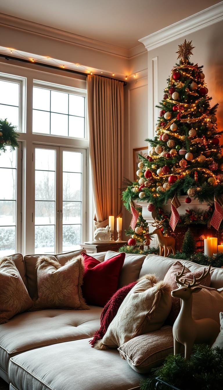christmas home decor ideas living room
