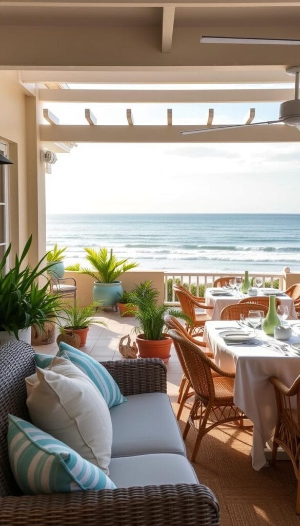 coastal color outdoor living spaces
