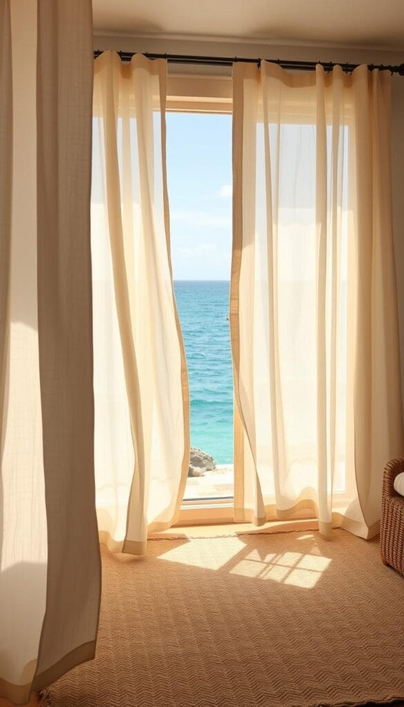 coastal-inspired decor textiles