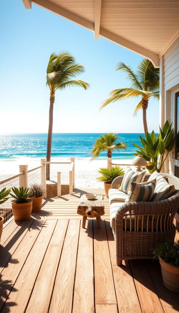 coastal patio setup