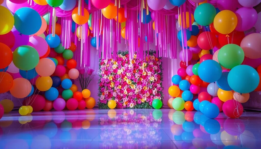 color coordination party decorations
