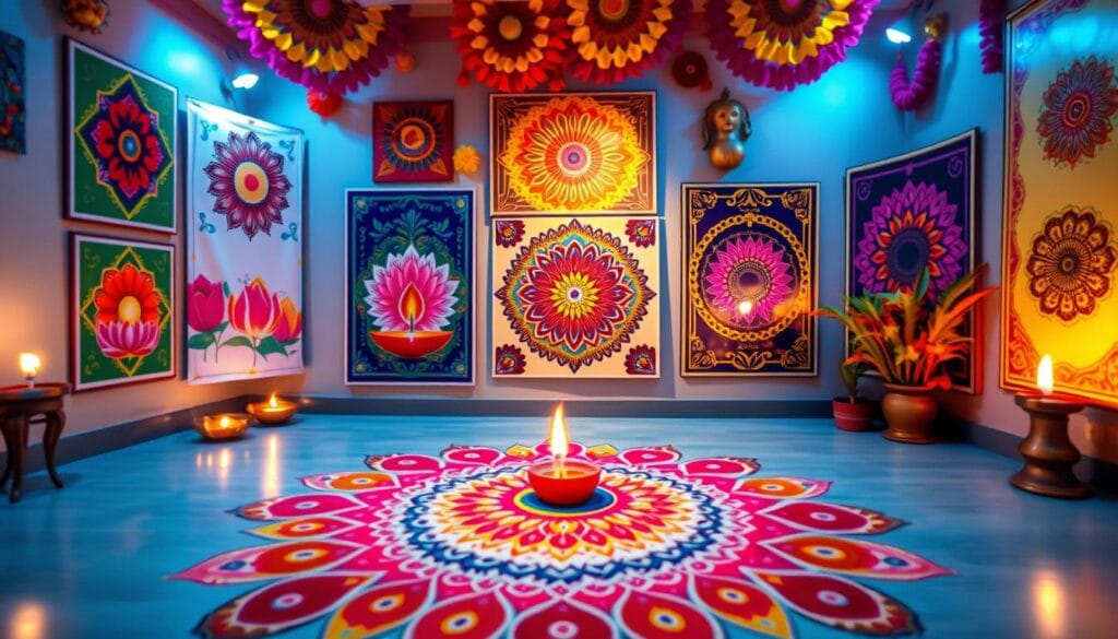 colorful posters for diwali