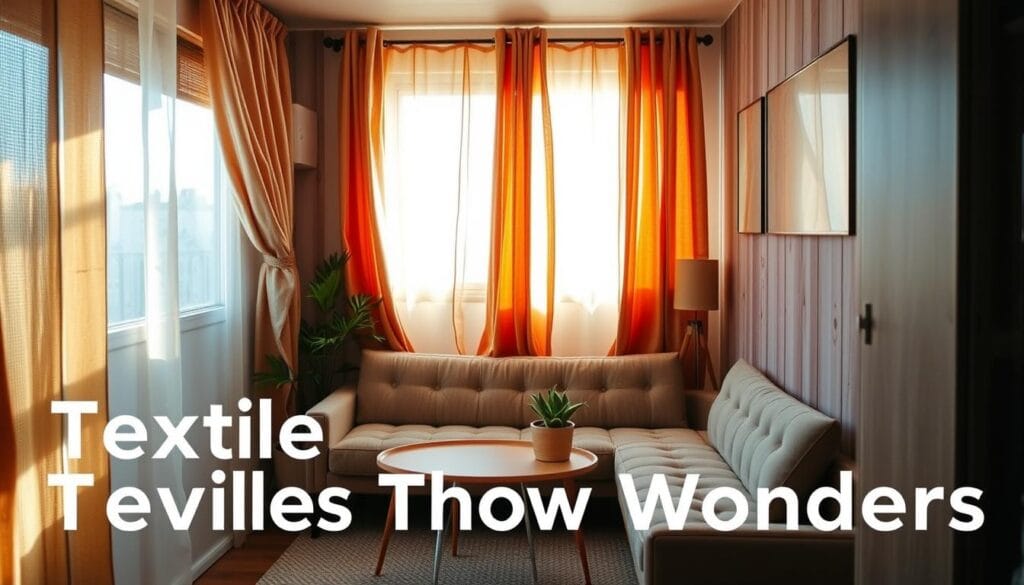 compact home design with curtains