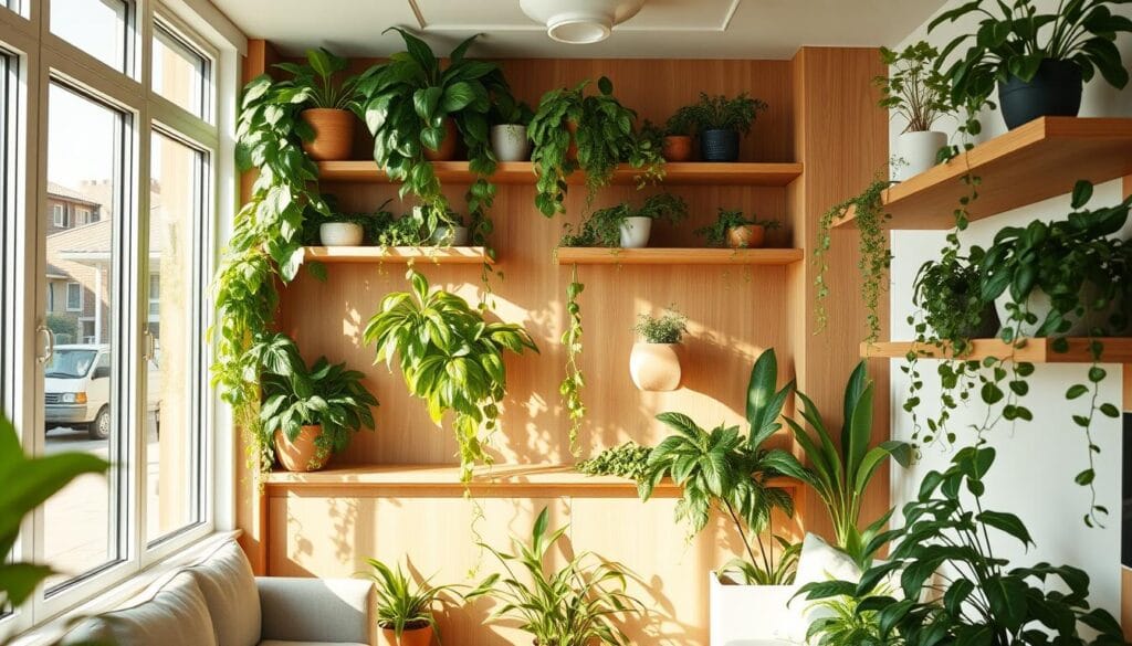 compact home design with plants