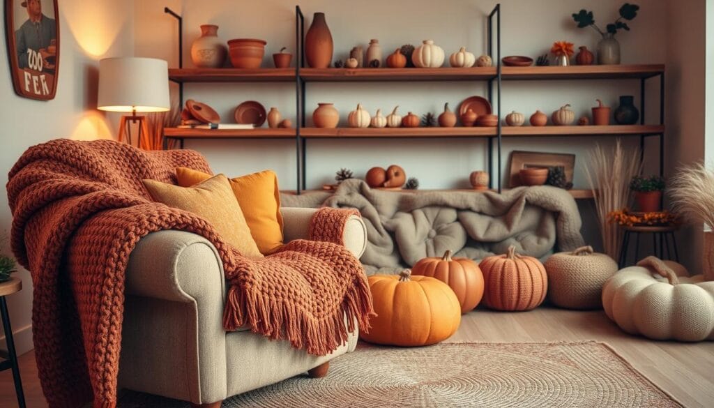 cozy autumn textiles