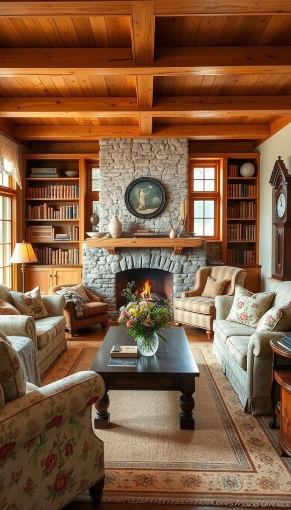 cozy cottage core living room