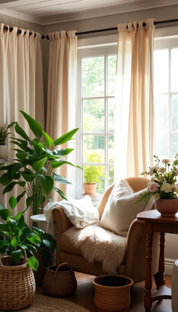 cozy cottage style nature decor ideas