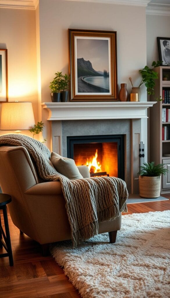 cozy living room elements