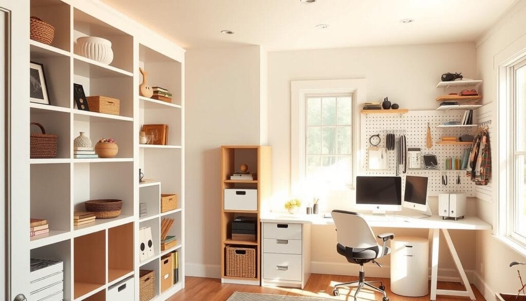 creative storage solutions for small home offices