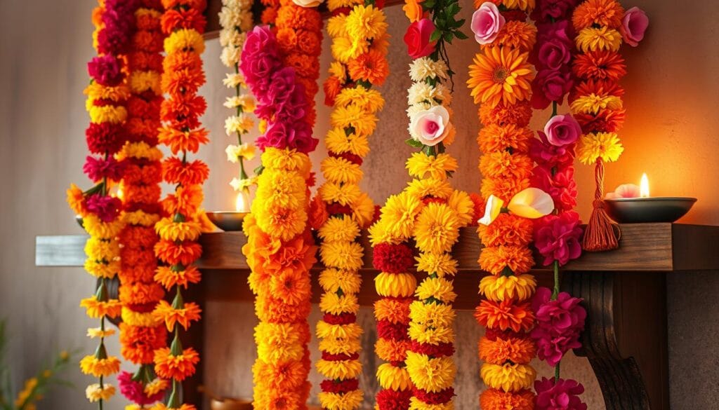 diwali flower garlands