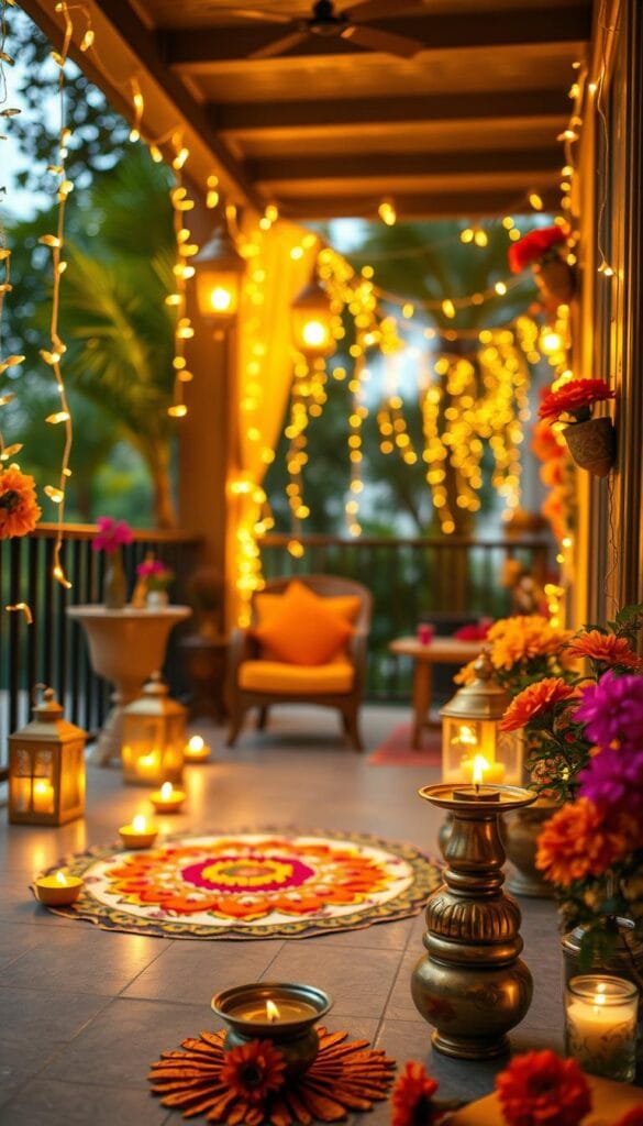 easy diwali home decor outdoor lighting