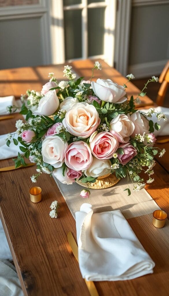 elegant brunch decor for home floral arrangement
