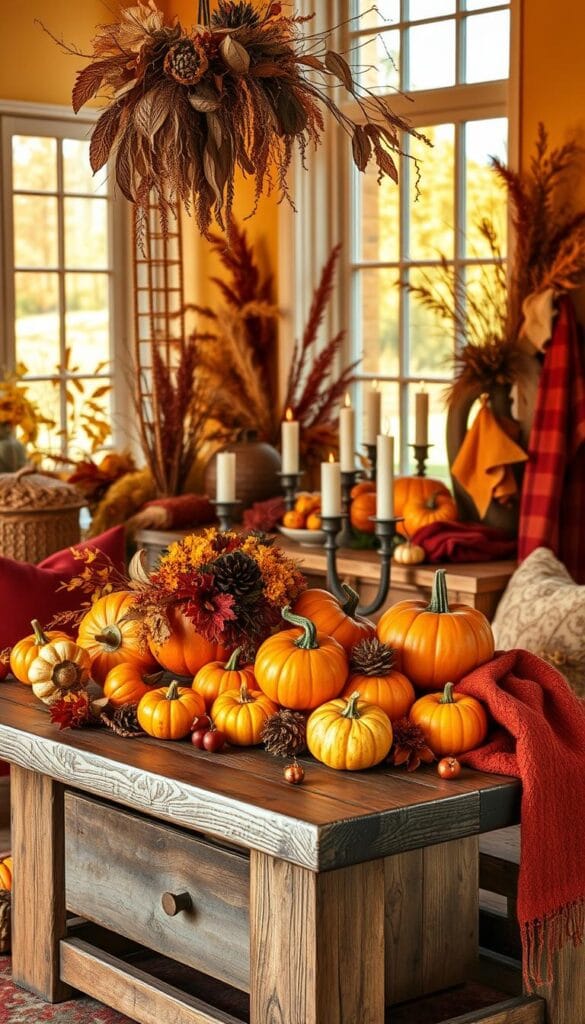 fall decorations color schemes