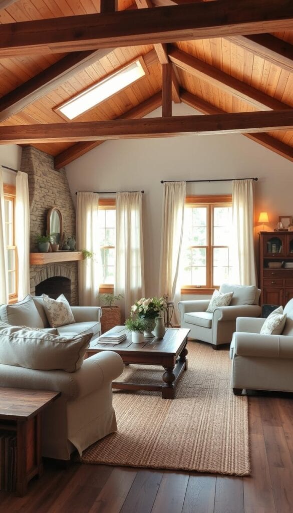 farmhouse chic decor living room
