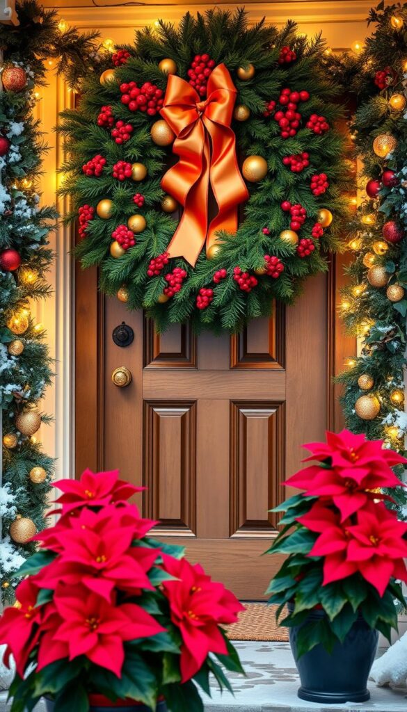 festive front door christmas decor
