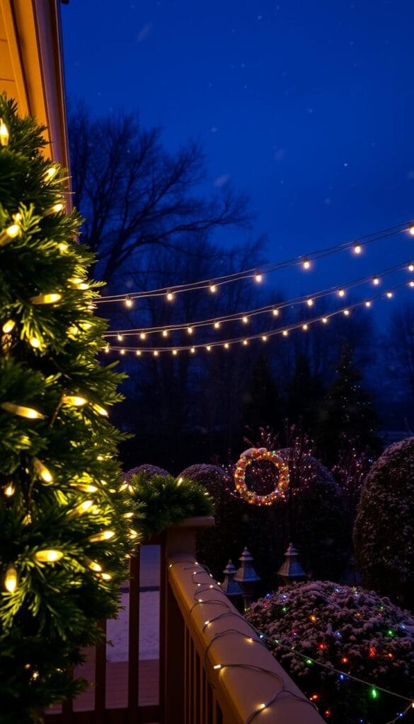 festive outdoor Christmas lights