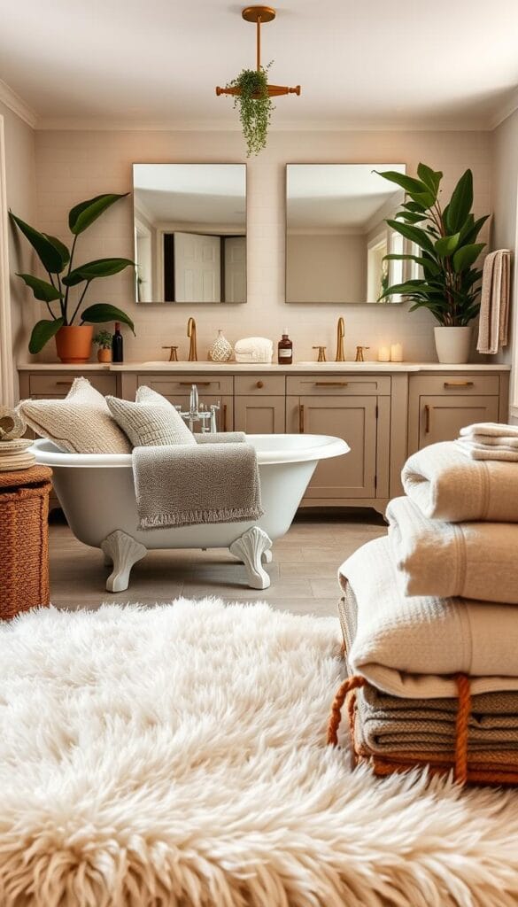 home decor ideas bathroom textiles