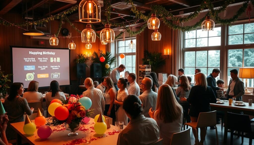 indoor birthday party decor