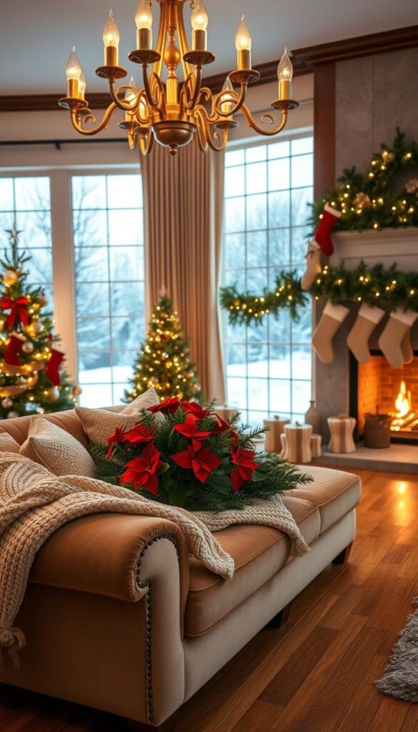 living room festive holiday decorating ideas