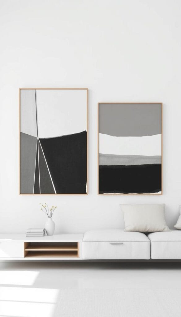 minimalist interior design styles wall art