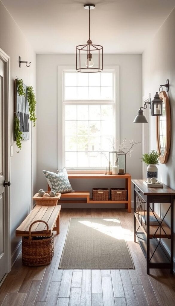 modern farmhouse entryway decor