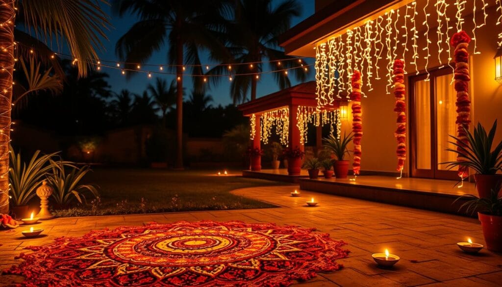 outdoor Diwali decorations