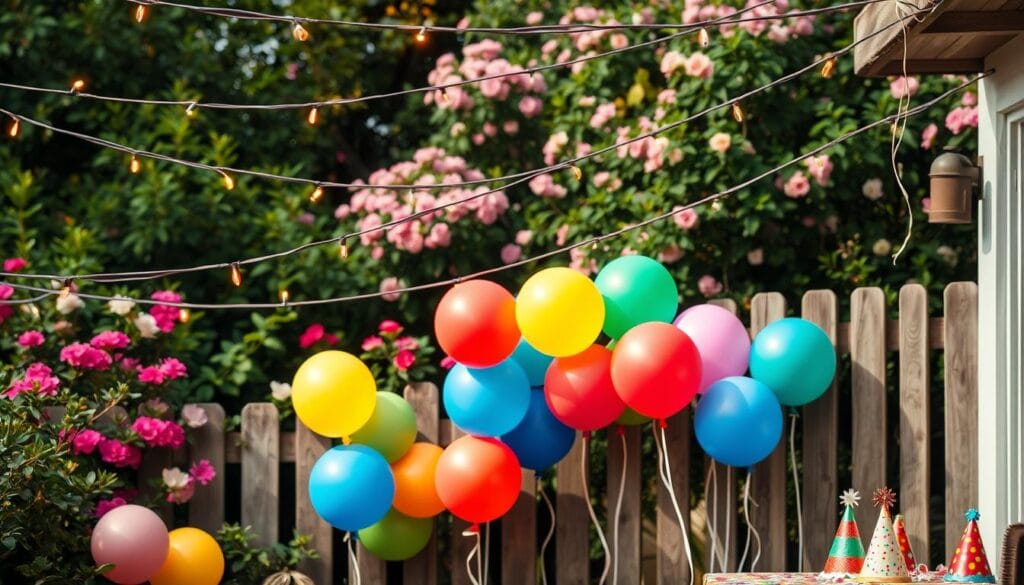 outdoor birthday decorations