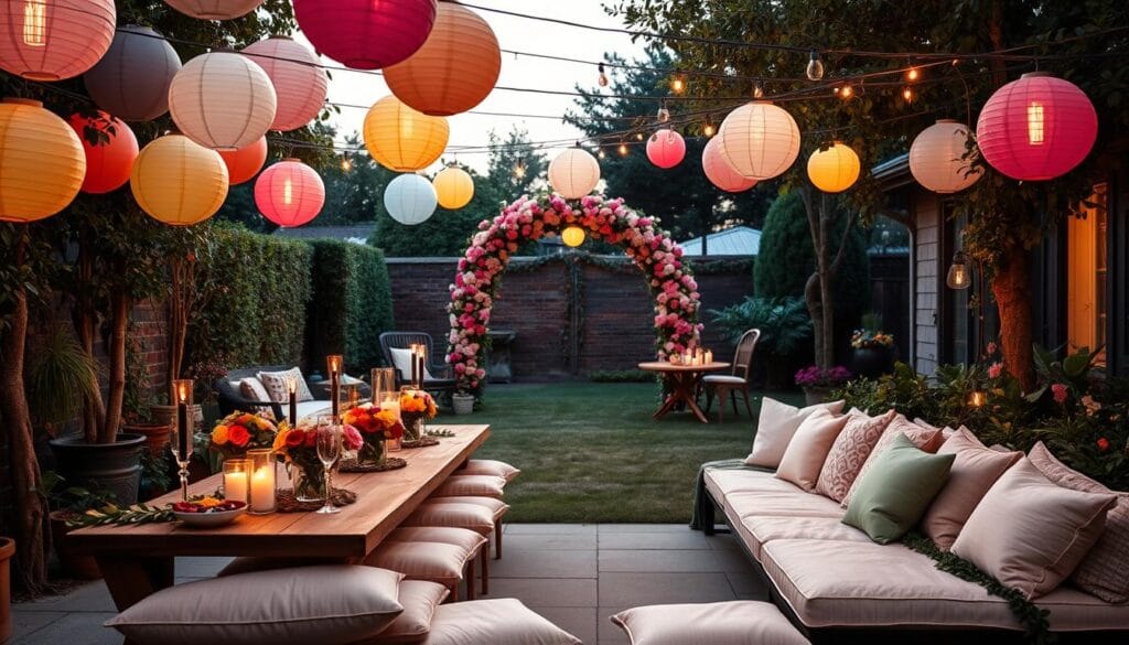 outdoor birthday party decor