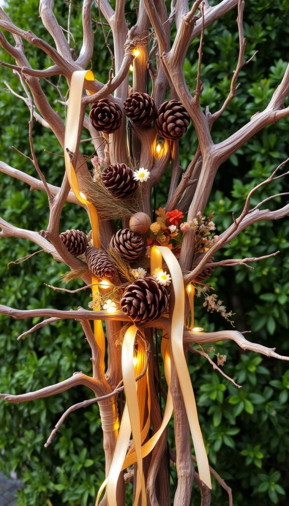 rustic branch holiday decor