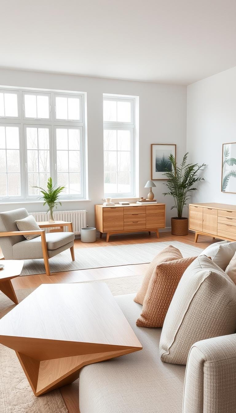 Illustration of Scandinavian Apartment Renovation Furniture Selection