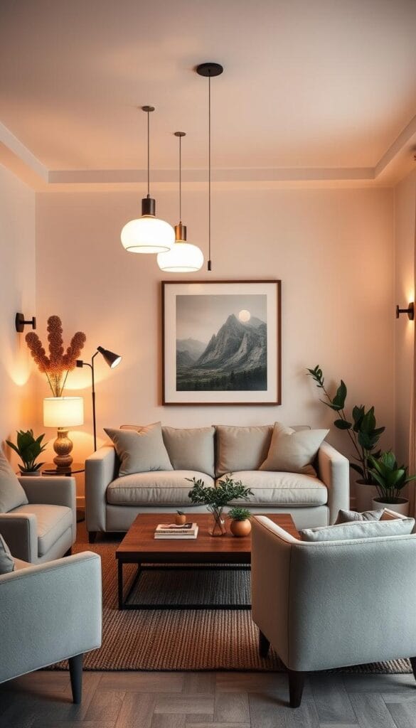 small living room decor ideas lighting