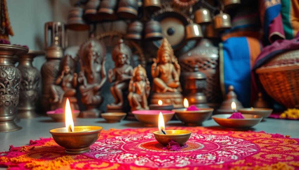 traditional Indian artifacts for Diwali