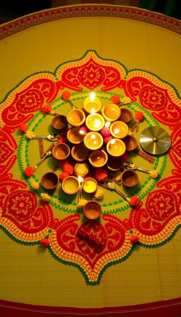traditional diwali table decorations