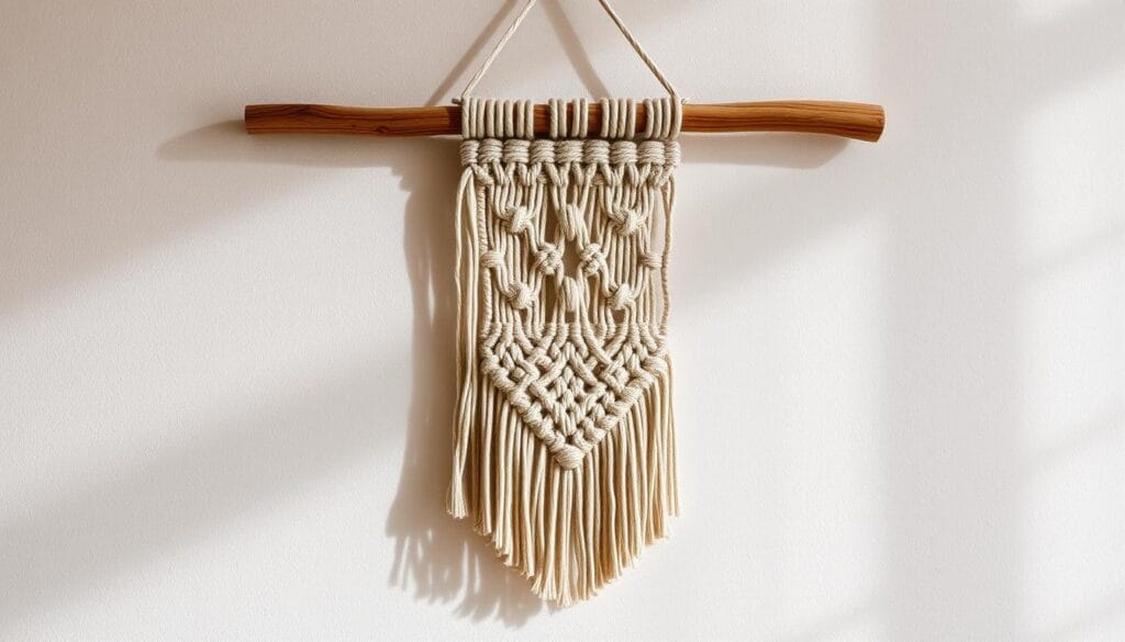 DIY macramé wall hanging