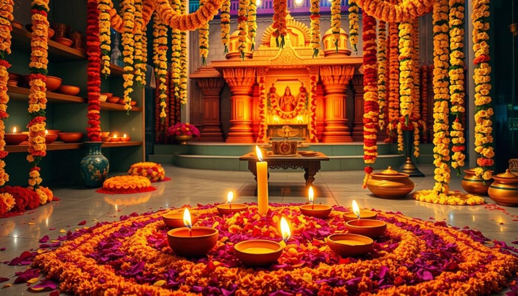 Diwali flower arrangements