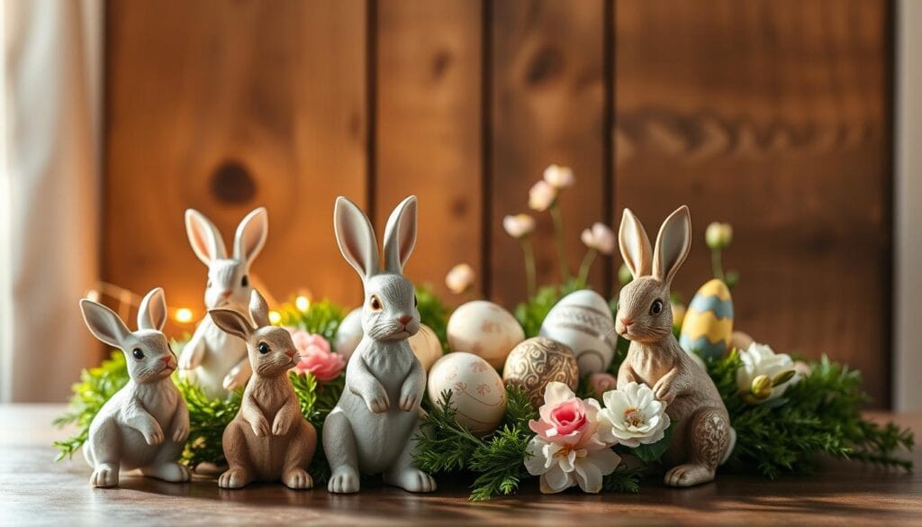 Easter bunny figures and decor