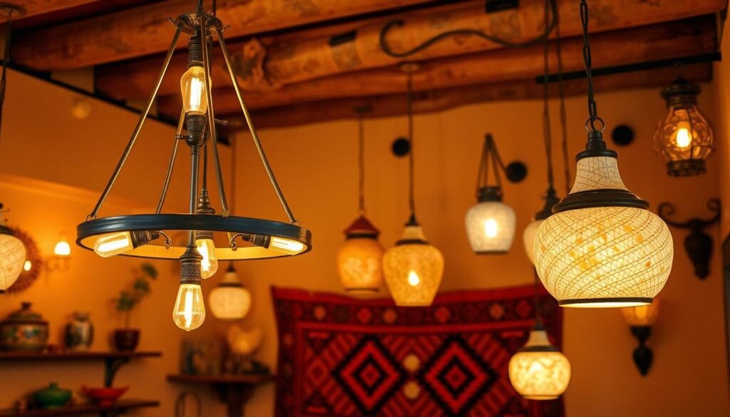 Mexican interior design inspiration with unique lighting fixtures