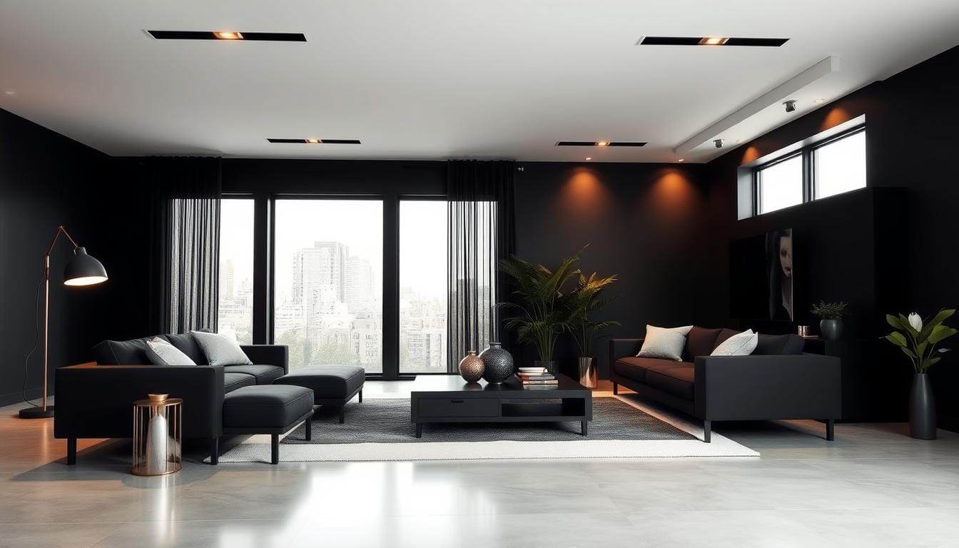 black home decor ideas