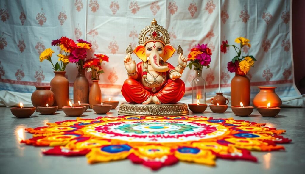 budget-friendly ganpati decoration