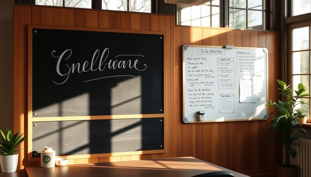 chalkboards and whiteboards for home office decor